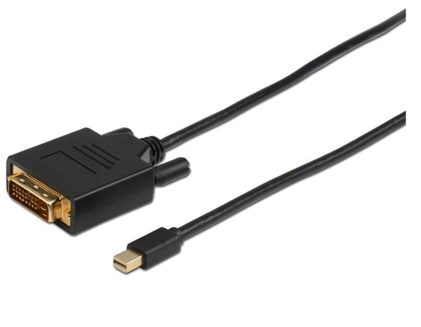 Microconnect MDPDVI1B videokabel adapter 1 m Mini DisplayPort DVI-D Sort