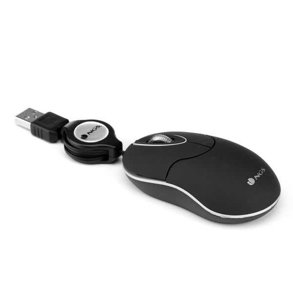 NGS SIN mus Rejse Ambidextrous USB Type-A Optisk 1000 dpi
