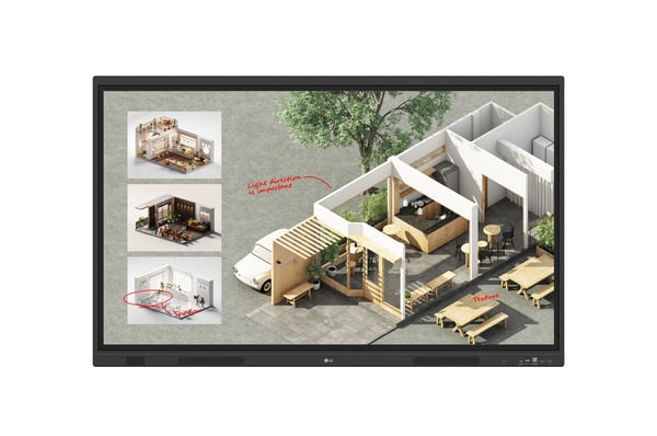 LG CreateBoard Standard Interaktiivinen valkotaulu 139,7 cm (55") 3840 x 2160 pikseliä Kosketusnäyttö Musta