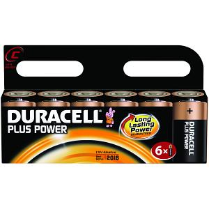 Duracell Plus Power C, 6 Pack Kertakäyttöinen akku Alkali