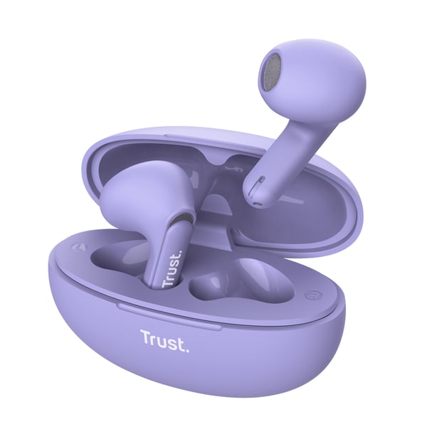 Trust Yavi Headset True Wireless Stereo (TWS) I öra Samtal/musik USB Type-C Bluetooth Lila