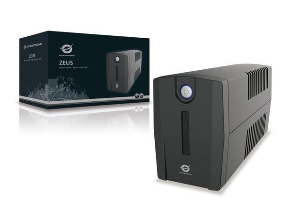Conceptronic ZEUS02ES UPS-enhed Interaktivt indgangsstik 0,85 kVA 480 W 2 AC stikkontakt(er)
