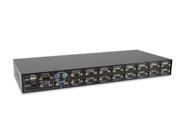 LevelOne KVM-3216 KVM-switchar Rackmontering Svart