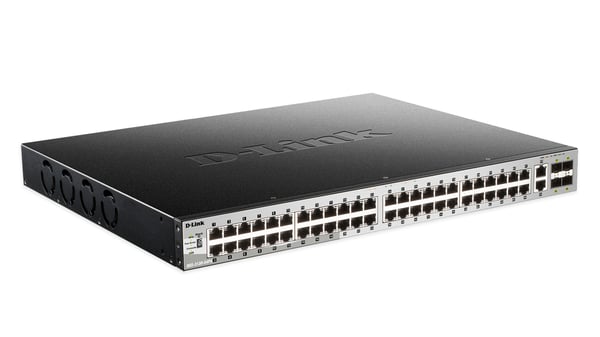 D-Link DGS-3130-54PS Hallittu L3 Gigabit Ethernet (10/100/1000) Power over Ethernet -tuki Musta, Harmaa