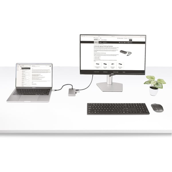 StarTech.com 4-Port USB-C Hubb med USB-C DP Alt Mode Videoutgång 4K 60Hz, 3x USB-A, 1x USB-C, 100W