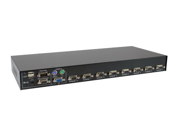 LevelOne KVM-3208 KVM-switchar Rackmontering Svart