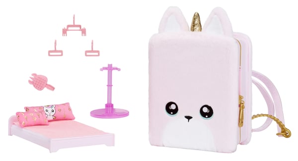 Na! Na! Na! Surprise 3-in-1 Backpack Bedroom Unicorn Playset- Britney Sparkles