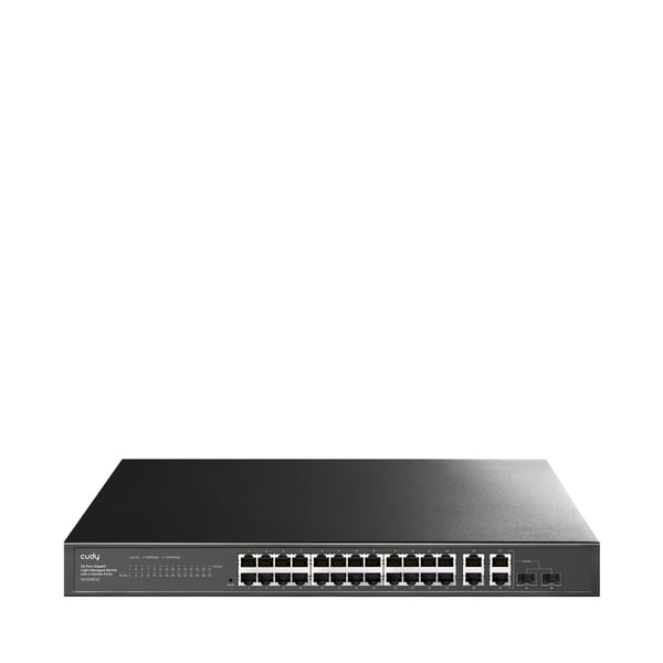 Cudy 26-Port Gigabit Easy-Managed Switch with 2 Combo Ports, GS1028ES2 1.0 hanterad L2 Gigabit Ethernet (10/100/1000) Svart Cudy 26-Port Gigabit Easy-Managed Switch with 2 Combo Ports, GS1028ES2 1.0 hanterad L2 Gigabit Ethernet (10/100/1000) Svart