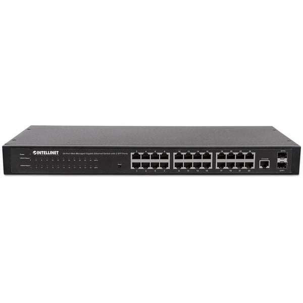 Intellinet 560917 netværksswitch Administreret Gigabit Ethernet (10/100/1000) 1U Sort