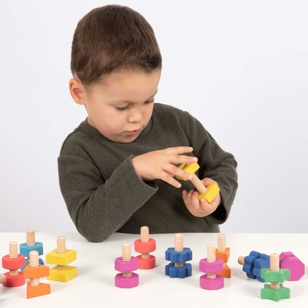 Tickit Rainbow Wooden Nuts & Bolts