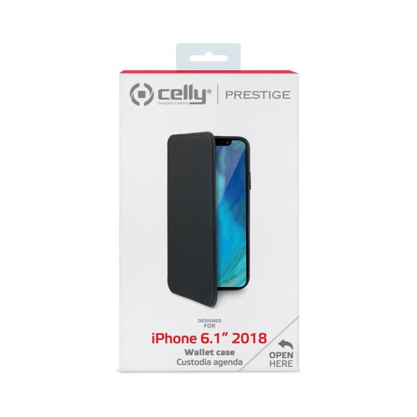 Celly PRESTIGE998BK mobiltelefon etui 15,5 cm (6.1") Tegnebogsetui Sort