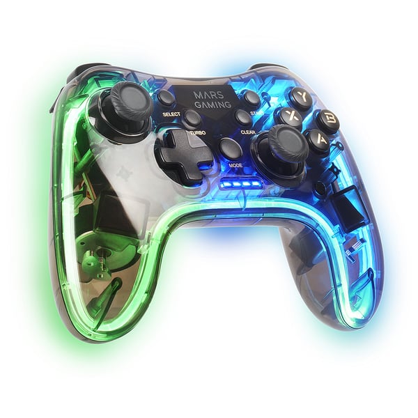 Mars Gaming MGP-24 Svart, Transparent RF Spelplatta Android, MAC, PC, PlayStation 4, Playstation 3, Xbox 360