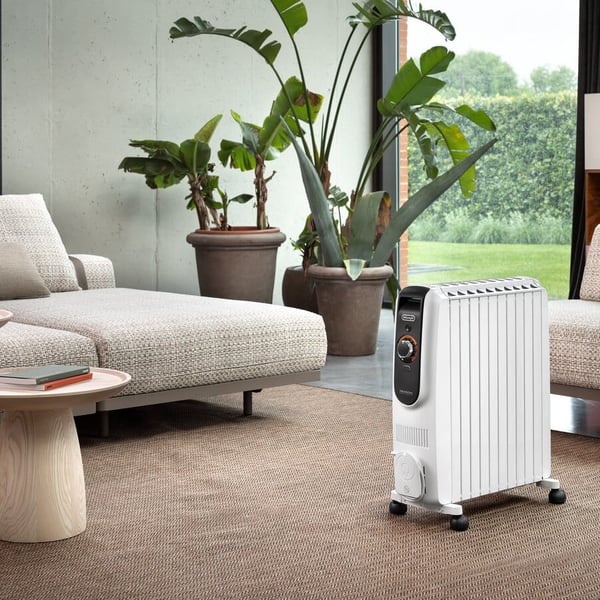 De’Longhi TRD 51025 Dragon 5 Indendørs Sort, Hvid 2500 W Olie elektrisk områdevarmer