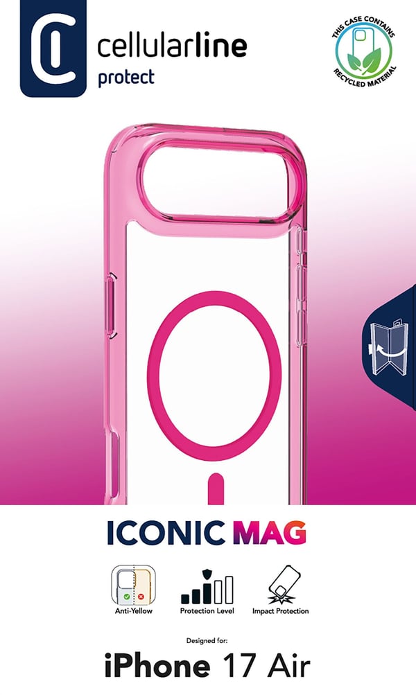 Cellularline ICONICMAGIPH17MAXP mobiltelefonfodral 16,8 cm (6.6") Mobilskal Rosa