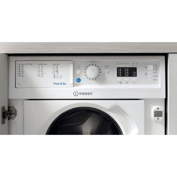 Indesit BI WMIL 71252 EU Pesukone Edestä täytettävä 7 kg 1200 RPM Valkoinen