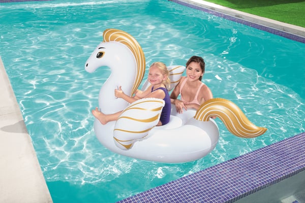 Bestway 41121 pool- och badmadrass Guld, Vit Vinyl Sittbadleksak