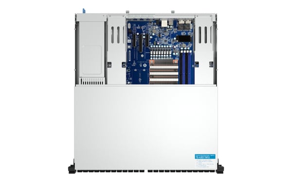 QNAP TS-H3077AFU-R7-64G NAS & lagringsserver Stativ (2U) AMD Ryzen™ 5 64 GB DDR5 0 TB QuTS hero Sort, Metallic