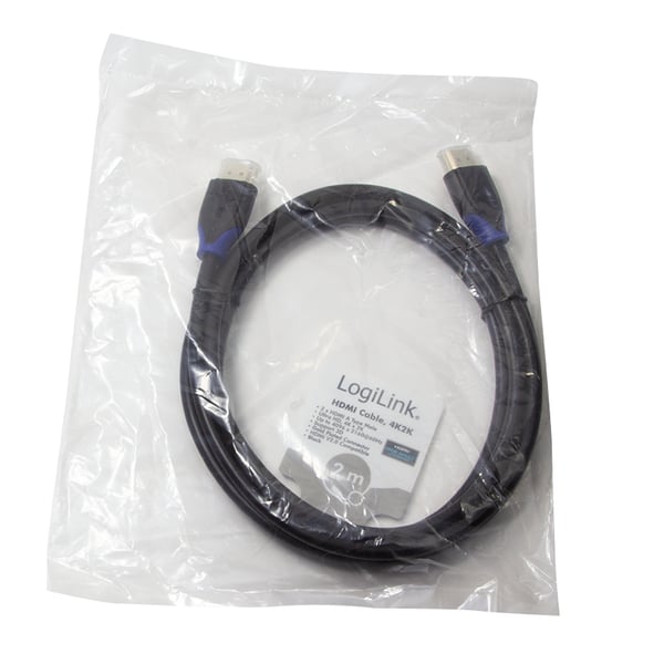 LogiLink CH0062 HDMI-kabel 2 m HDMI Typ A (standard) Svart