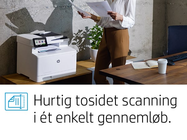 HP Color LaserJet Pro MFP M479fdw, Farve, Printer til Udskriv, kopiér, scan, fax, og send e-mail, Scan til e-mail/PDF; Tosidet udskrivning; 50-arks ukrøllet ADF