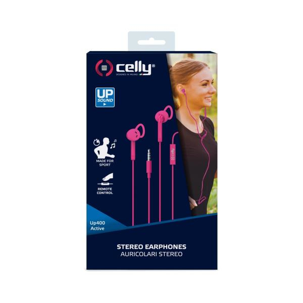 Celly UP400 Active Headset Kabel I öra Samtal/musik Rosa