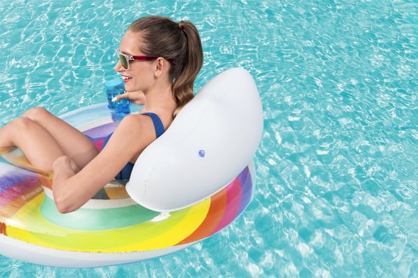 Bestway 43647 / 23 pool- och badmadrass Multifärg Monokromatiskt Badring