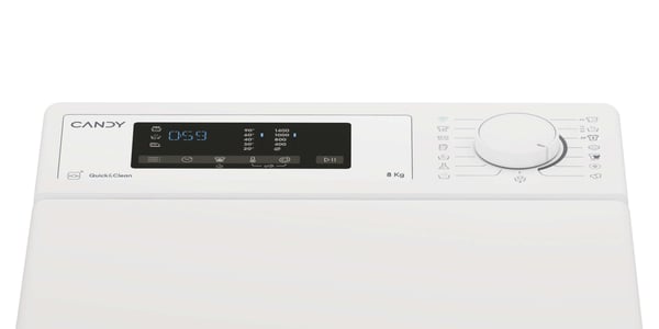 Candy TCA483D2-S vaskemaskine Top-indlæsning 8 kg 1400 rpm Hvid