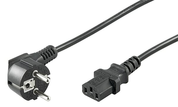 Microconnect PE010450 el-ledning Sort 5 m Strømstik type E+F C13 forbinder