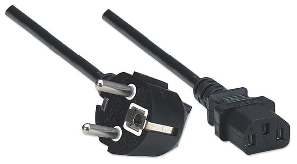 Manhattan 300148 strömkablar Svart 1,8 m CEE7/4 C13 coupler