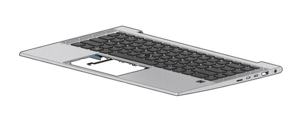 HP TOPCover W/KB CP+PS DEN M07089-081, näppäimistö, 2,54 cm (1\"), tanska, HP, EliteBook 840 G7
