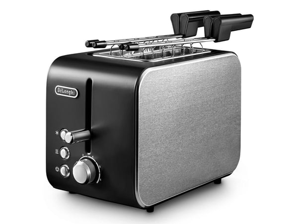 De’Longhi CTX 2203.BK leivänpaahdin 2 viipale(i)ta 550 W Musta, Hopea