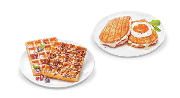 Tefal Snack Time Happiness 2 vaffel/vafler 700 W Sort, Hvid