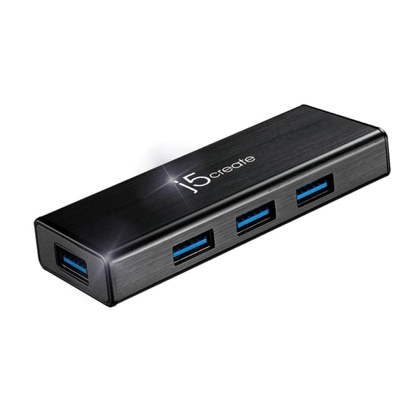 j5create JUH340-N Mini-hub med 4 USB 3.0-porte - EU/UK