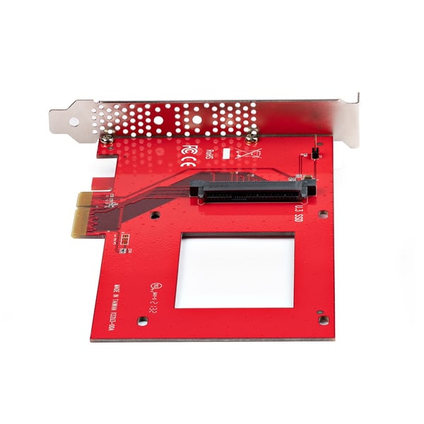 StarTech.com U.3 till PCIe-kortadapter, PCIe 4.0 x4-adapter för 2,5-tums U.3 NVMe SSD-enheter, SFF-TA-1001 PCI Express-tilläggskort för stationära datorer/servrar, TAA-kompatibel - OS-oberoende