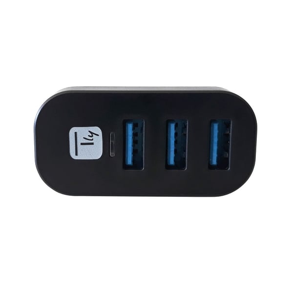 Techly IUSB3-HUB3-ROTB gränssnittshubbar USB 3.2 Gen 1 (3.1 Gen 1) Type-A 5000 Mbit/s Svart