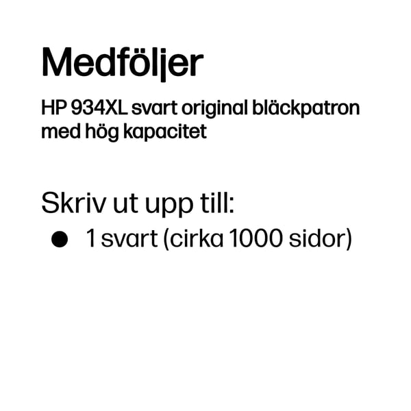 HP 934XL svart original bläckpatron med hög kapacitet