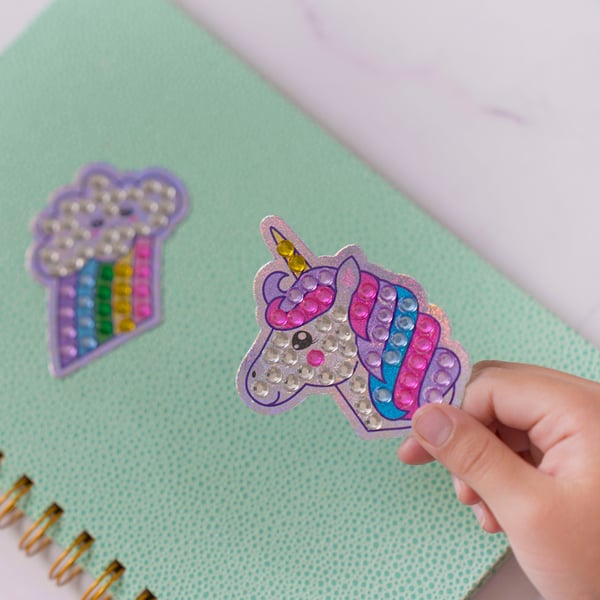 Diamond Dotz BIG DOTZ Rainbow Unicorn Stickers