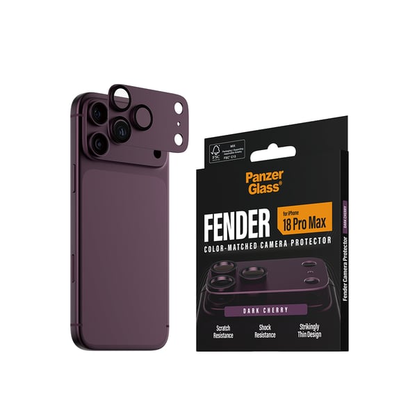 PanzerGlass ® Fender Camera Protector Dark Cherry iPhone 2026 Pro Max Kirkas näytönsuoja 1 kpl