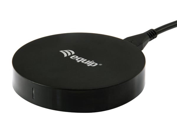 Equip 245500 mobilladdare Smartphone Svart USB Trådlös laddning Snabb laddning inomhus
