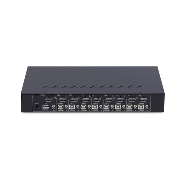StarTech.com R8AH202-KVM-SWITCH KVM-kytkin Telineasennus Musta