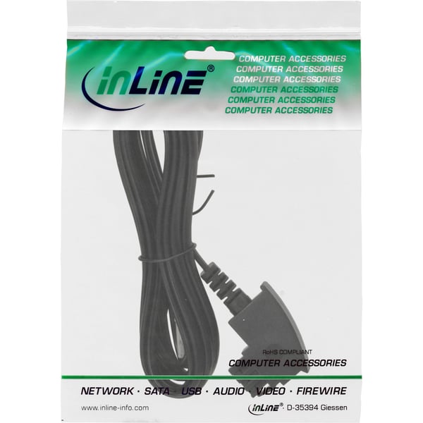 InLine 18501 telefonkabel 1 m Sort