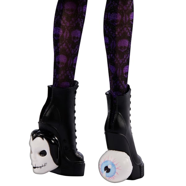 Monster High x Wednesday-samlardocka, Agnes DeMille med lila uniform och tillbehör