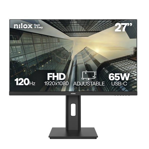 Nilox MONITOR 27 IPS 120 HZ FHD tietokoneen litteä näyttö 68,6 cm (27") 1920 x 1080 pikseliä Full HD LCD Musta