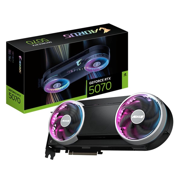 GIGABYTE AORUS GeForce RTX 5070 INFINITY 12G NVIDIA 12 GB GDDR7 GIGABYTE AORUS GeForce RTX 5070 INFINITY 12G NVIDIA 12 GB GDDR7