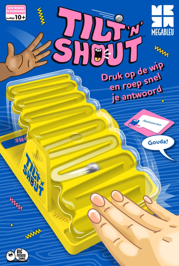 MEGABLEU Tilt 'N' Shout NL Brädspel Quiz