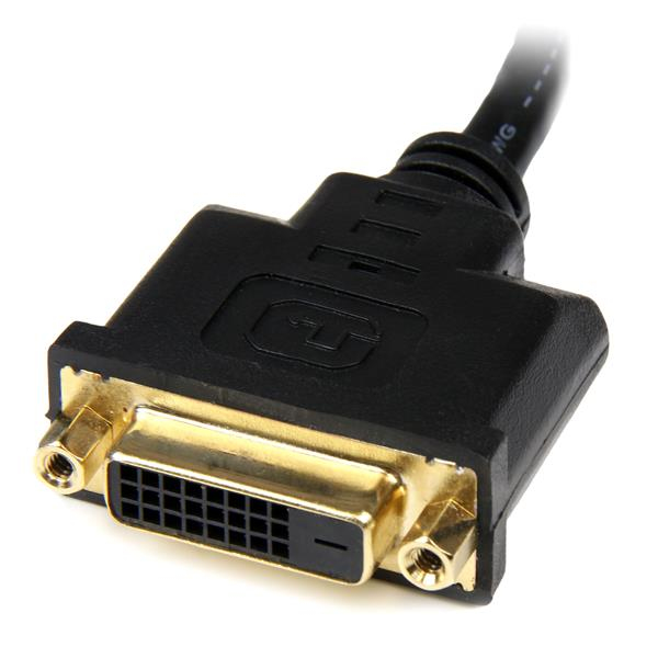 StarTech.com HDDVIMF8IN videokabel adapter 0,2 m HDMI DVI-D Sort