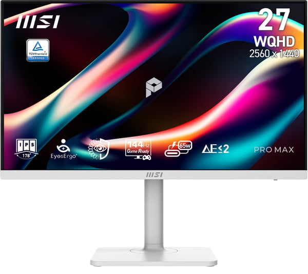 MSI PRO MAX 271QPHW E14 tietokoneen litteä näyttö 68,6 cm (27") 2560 x 1440 pikseliä Wide Quad HD LCD Valkoinen