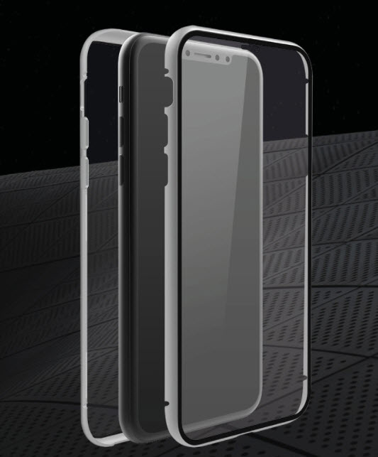 Hama 360° Glass mobiltelefon etui 15,5 cm (6.1") Cover Sølv, Transparent