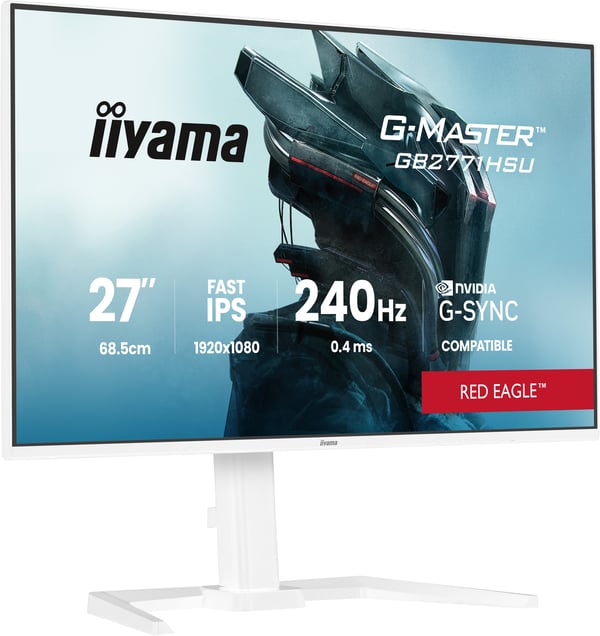 iiyama G-MASTER GB2771HSU-W1 platta pc-skärmar 68,6 cm (27") 1920 x 1080 pixlar Full HD LCD Vit