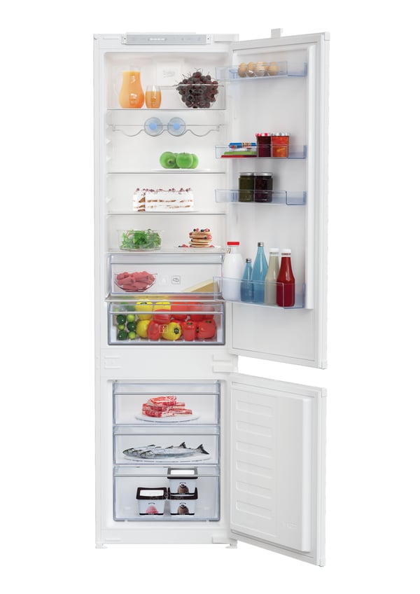 Beko BCSA306E4SFN kombinerad kyl/frys Inbyggd 298 l Vit