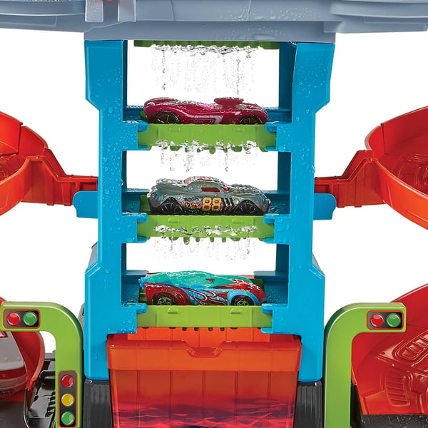 Hot Wheels City Mega-biltvätt med 1 Color Shifters-bil, leksaker för barn